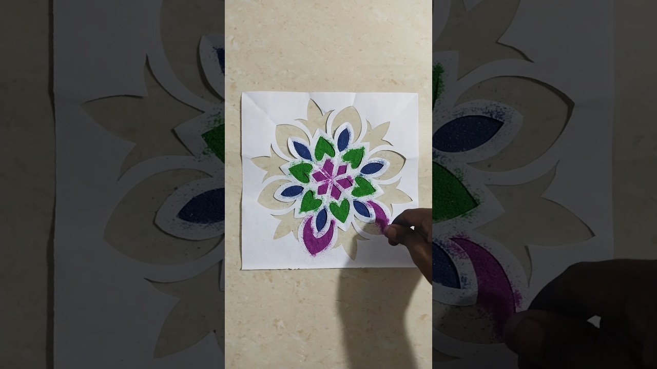Rangoli Design | Rangoli Stencil | #shorts #rangoli