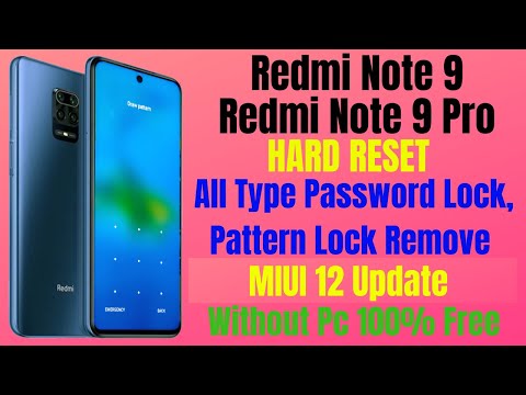 Redmi Note 9 / Note 9 Pro Hard Reset ll All Type Password Lock / Pattern Lock Remove Without Pc 2021