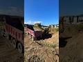 Backhoe Digger Loading Dirt Mack Dumptruck Smooth Backhoeloader Catering Soil Timelapse