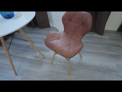 Обеденный стул STUTTGART (mod. 74) 50х47х73 античный коричневый RH02-13/натуральный арт.17224 в Новосибирске - видео 12