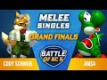 Cody Schwab (Fox) vs aMSa (Yoshi) - Melee Singles Grand Final - Battle of BC 5