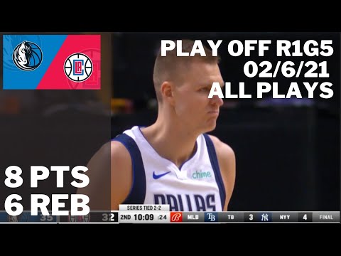 Kristaps Porzingis vs. Clippers: 8 pts, 6 reb ALL PLAYS 2020/21 Play Off R1G5 [02.06.21.]