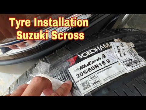 Yokohama BluEarth tyres | complete tyre installation process, Suzuki Scross | Vid ARN 👍