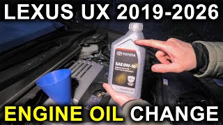 Lexus UX (2019-2026): Oil Change. Detailed Tutorial!