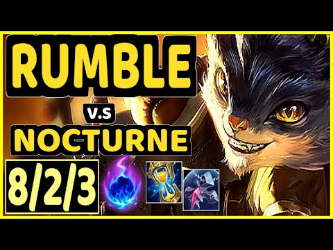RUMBLE vs NOCTURNE - 8/2/3 KDA MID GAMEPLAY - EUW Ranked MASTER