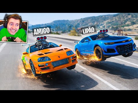TROLLEI MEU AMIGO com um CARRO QUE EMPINA no BeamNG Drive! 