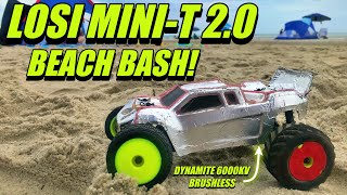 Losi Mini-T 2.0 Dynamite 6000KV Brushless Motor Beach Bash!