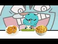 Gumball Has The Macaroni With The Chicken Strips Gumball Sjw Meme