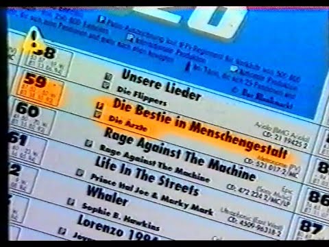 Die Ärzte - Viva News 1994 - Die Ärzte in den Wochencharts