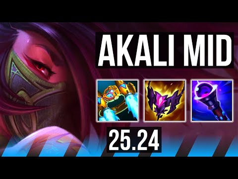 AKALI vs IRELIA (MID) | Good KDA: 17/1/3 | KR Master | 25.24