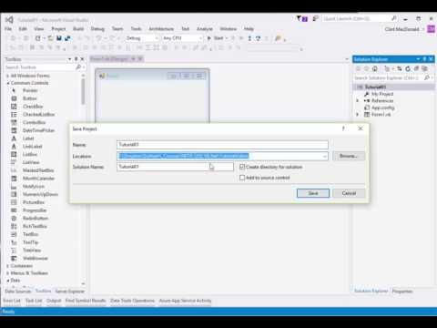 Visual Basic .Net Tutorial 1 - Projects and Solutions