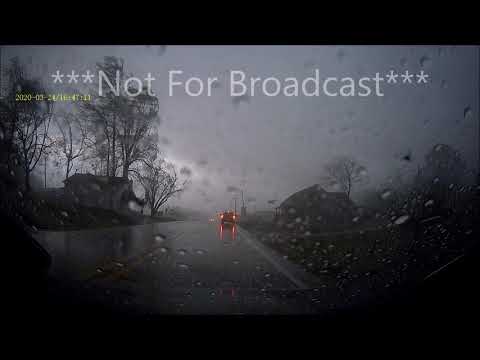 Close Range Tornado Intercept With Debris, Tishomingo, MS 3/24/20 (Dash Cam)