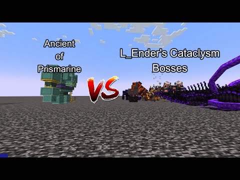 Ancient of Prismarine vs L_Ender's Cataclysm Bosses  Minecraft  Mob Battle