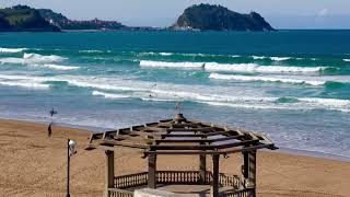 Tiempo de hoy a la tarde en la playa de Zarautz