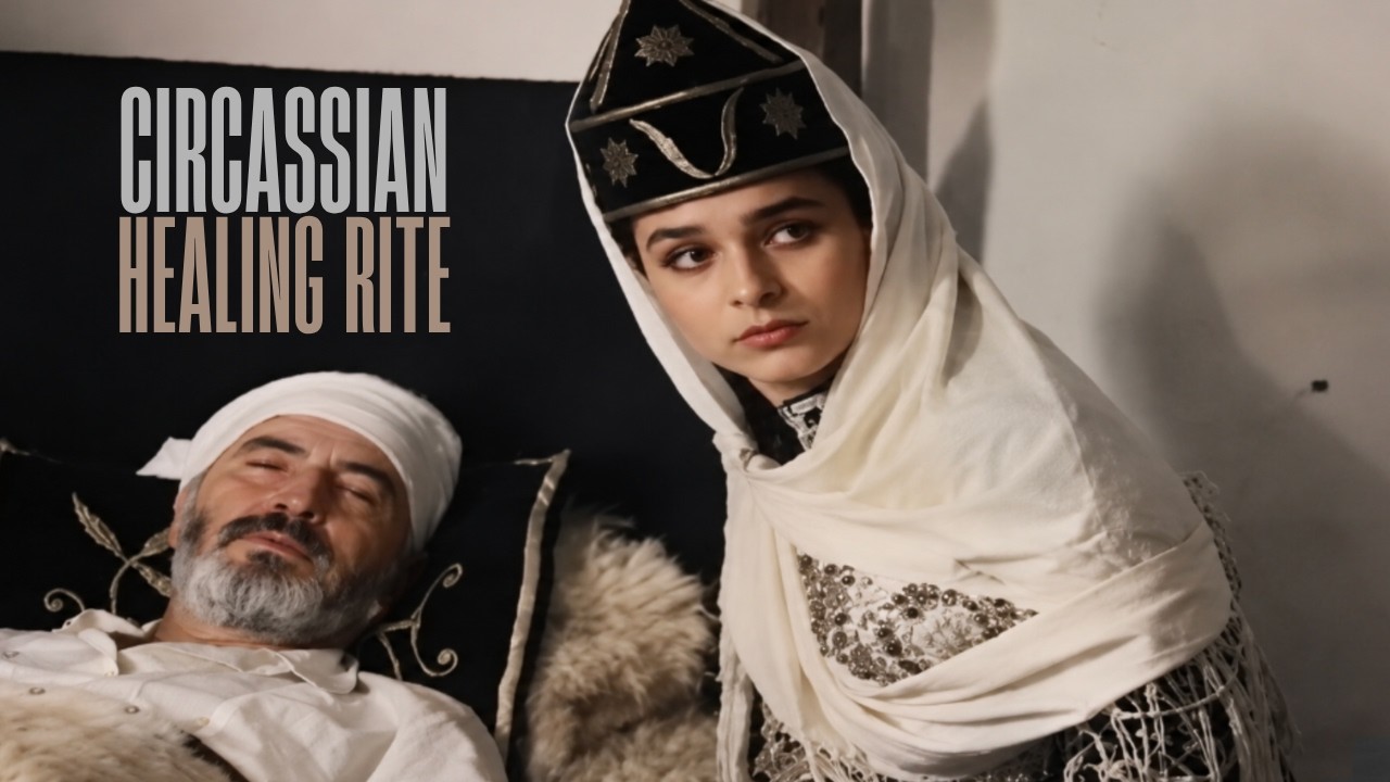 Scene from Twilight of Hope showing the Circassian chapsh healing vigil.