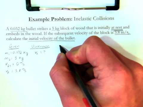 Physics - Example Problem, Inelastic Collisions