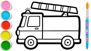 Download lagu Gambar Truk Pemadam Kebakaran Menggambar, Melukis, Mewarnai untuk Anak | Pelajari Kendaraan #362 mp3