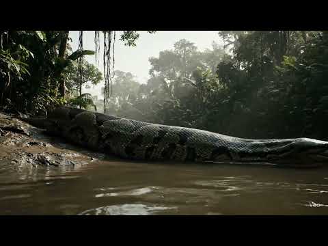 Snake to river #Veo3 #Anaconda #AmazonRiver #WildlifeAI #TropicalRainforest #Nature