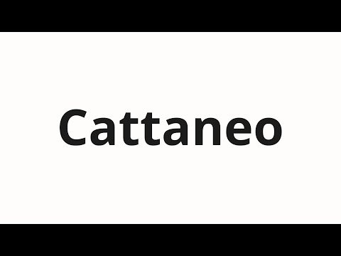 How to pronounce Cattaneo