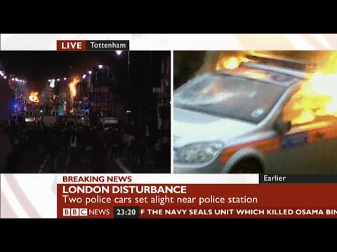 First Night of the London Riots - BBC News 6th August 2011
