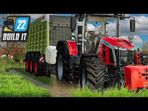 LS22 Build It #96 - Grünstreifen abmähen und aufsammeln für die BIOGASANLAGE - Farming Simulator 22