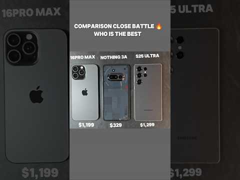 "Speed Test: iPhone 16 Pro Max vs S25 Ultra vs Nothing 3a – Who’s Faster?" #shortsfeed #shorts