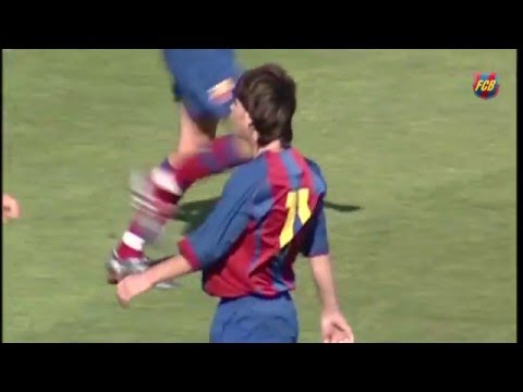 Spectacular exhibition by Lionel Messi in a 2004/05 Barça B derby