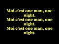 Greg Parys - One Man One Night Lyrics 