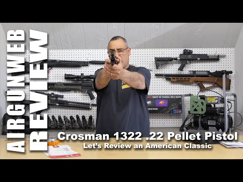 AIRGUN REVIEW - Crosman 1322 Multi-Pump Pneumatic .22 caliber pellet pistol - An American Classic