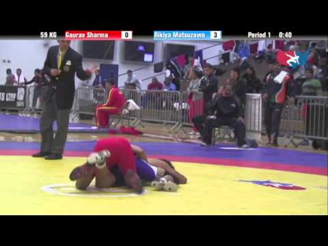 GR 59 KG - QF - Gaurav Sharma (IND) vs. Rikiya Matsuzawa (JPN)