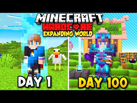 Surviving 100 days in a tiny border in Minecraft?!