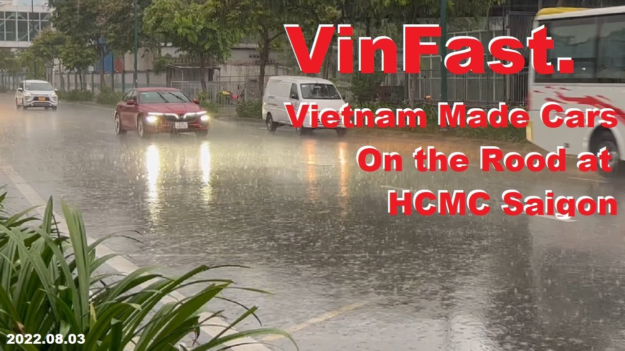 VinFast. Vietnam Made Cars On the Rood at HCMC Saigon