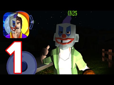 Scary Clown Man Neighbor - Gameplay Walkthrough Part 1 - Tutorial (iOS, Android)