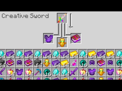 Minecraft UHC but I secretly used a CREATIVE MODE SWORD...