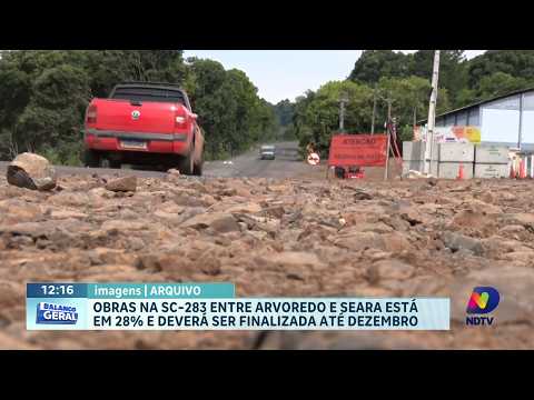 Trecho da SC-283 entre Arvoredo e Seara passa por revitalização