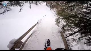 preview picture of video 'Baba Videos / Backcountry Snowboard at Super Lioran, France, GoPro, Dji Phantom Drone'