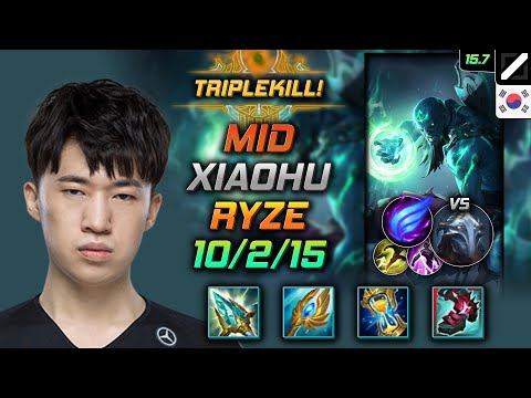 Ryze Mid Build Xiaohu Rod of Ages Phase Rush - LOL KR Challenger Patch 15.7