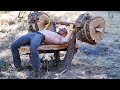 We Built A Bench Press From A Tree