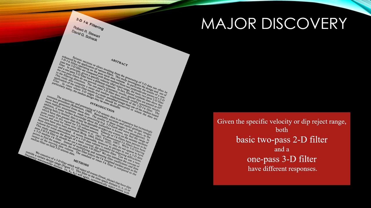 FK FILTER SEISMIC DATA PROCESSING