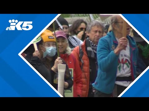 Hundreds march 25 miles in western Washington to show support, solidarity for Palestinians in Gaza