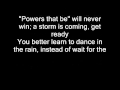 Megadeth - Dance In The Rain (Lyrics) - LyricsVideos4all Megadeth - Dance In The Rain (Lyrics)