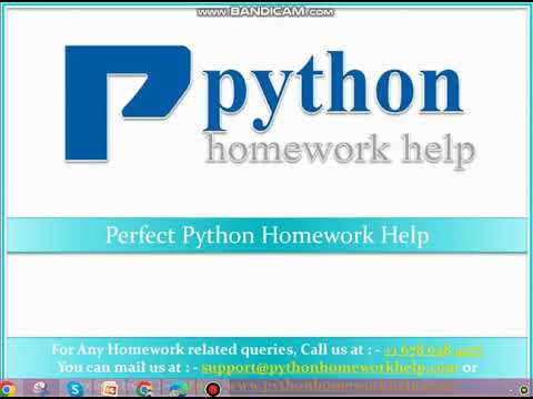 Perfect Python Homework Help