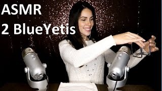 ASMR - 2 Blue Yetis (Binaural Stereo?) Breathing, Brushing, Tapping