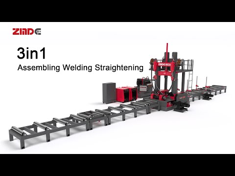 Official - ZMDE H-Beam Steel 3-in-1 Machine: Assembly, Welding, Straightening