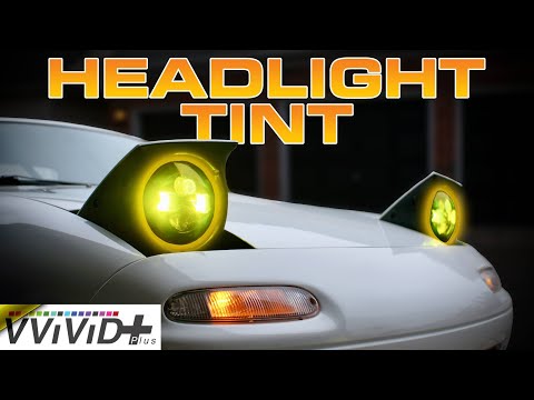 VViViD+ Air-Tint Headlight Tint 😳 Review DIY Miata