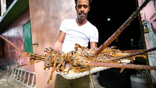 Fried Lobster Jacuzzi 🦞 JAMAICAN FOOD 🇯🇲 Beach Party at Hellshire Beach, Jamaica! - YouTube