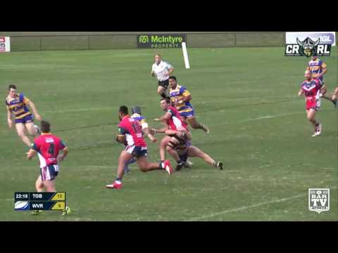 2017 #Highlights - CRRL 1st grade -  Tuggernong Bushrangers V Woden Valley Rams