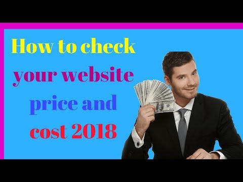 How to check your website price and cost 2018