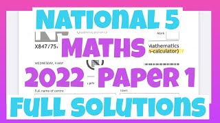 National 5 2022 Paper 1