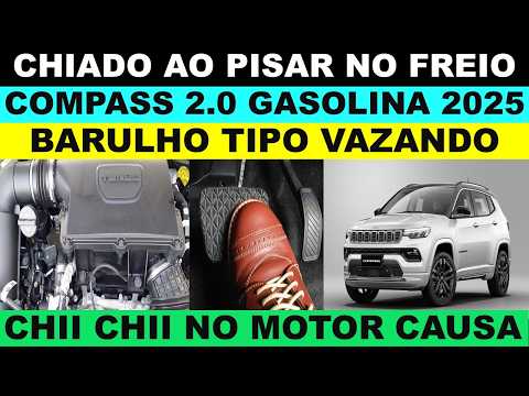 Compass 2.0 gasolina 2025 Hurricane barulho tipo chiado vazando ao pisar no freio qual a causa?